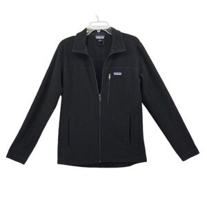 Patagonia Mens Fleece Full Zip Jacket Black Medium Outdoors Gorpcore Layering